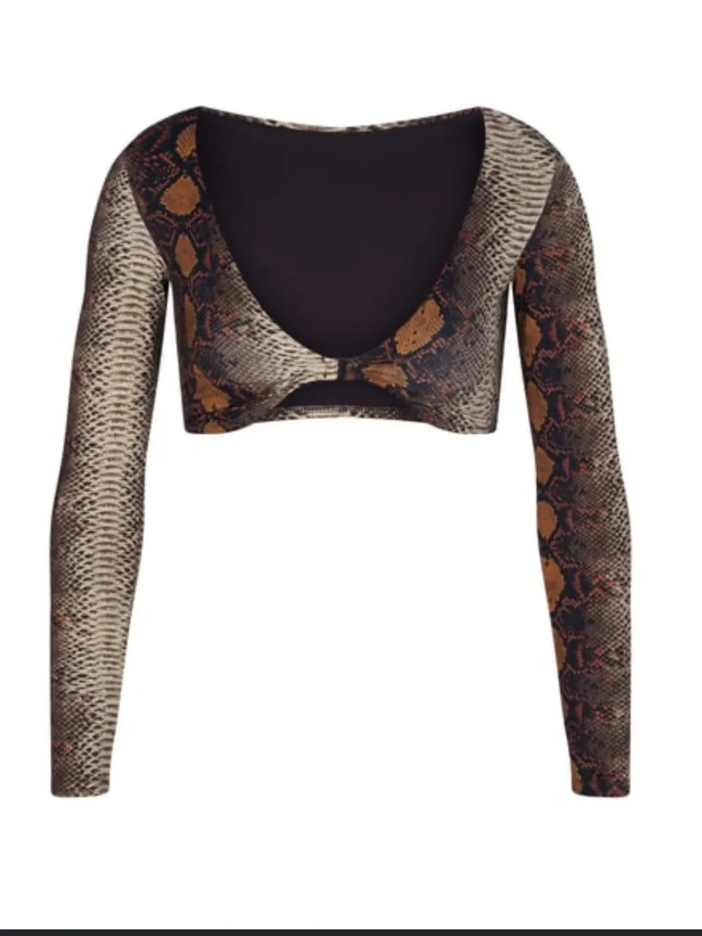 SKIMS Snake-Print Cropped Bikini Long Sleeve SET 🐍